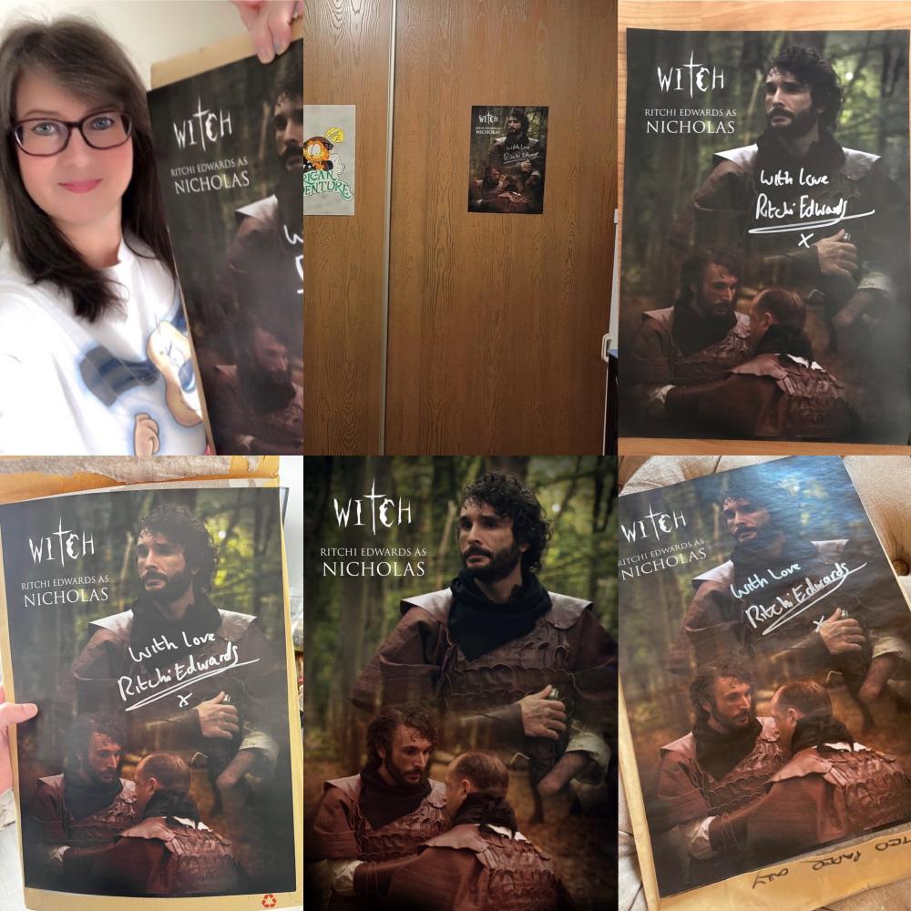 Supporters with their Nicholas character posters