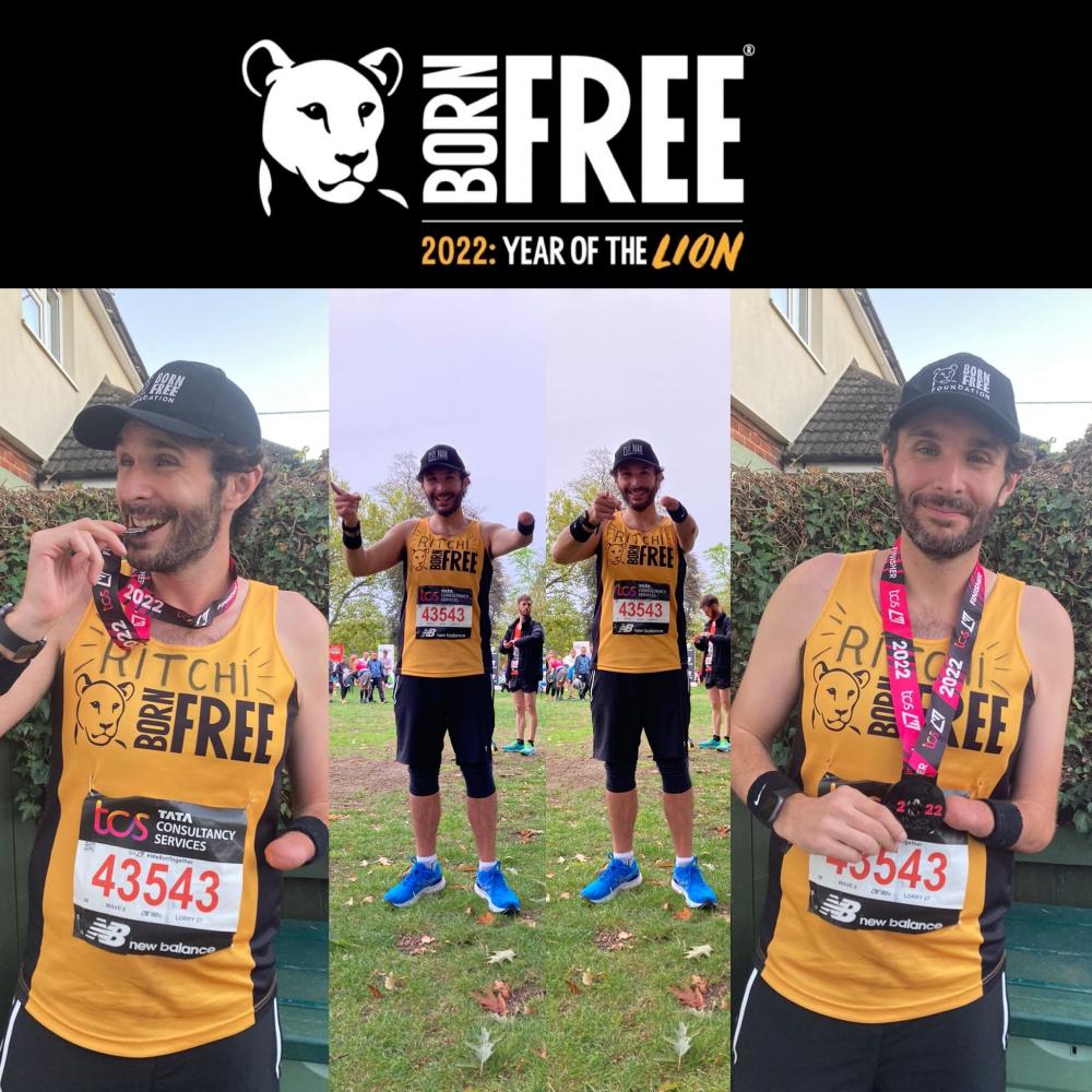 London Marathon 2022 for Born Free completed